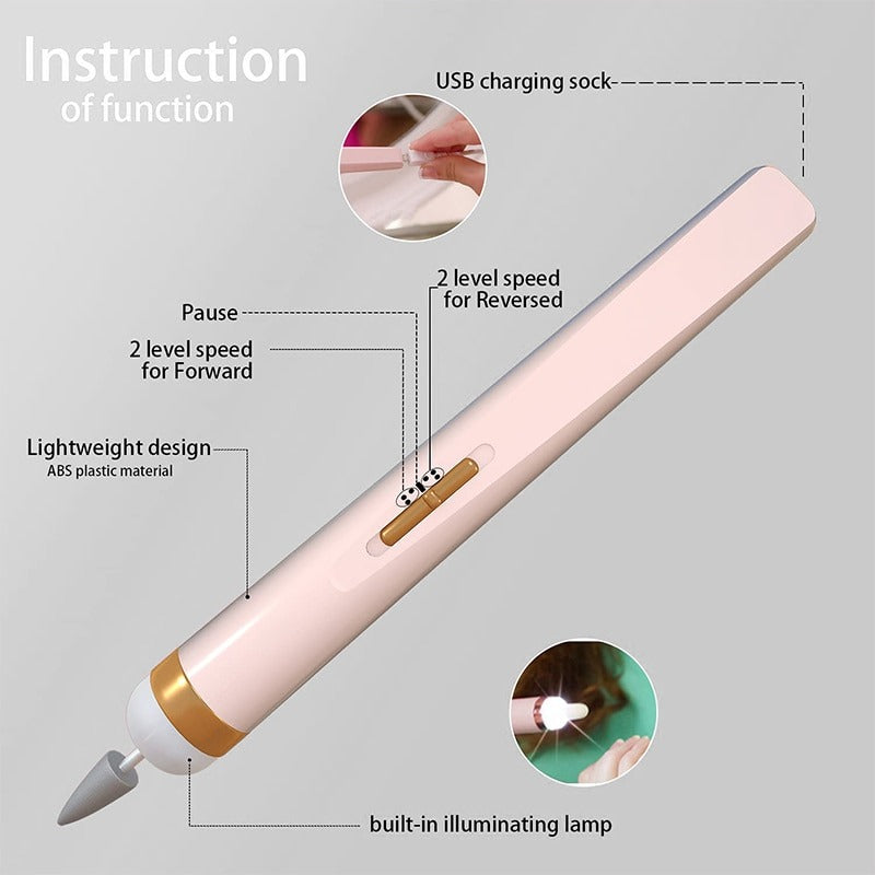 Rechargeable Electric Nail Drill Set – 5-in-1 Manicure & Pedicure Tool