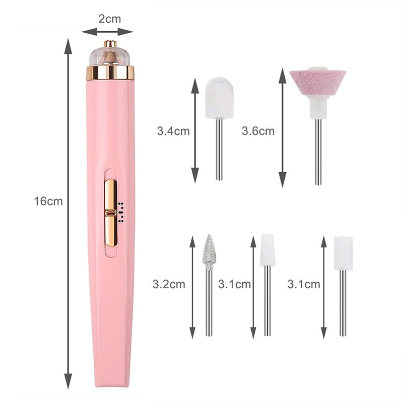 Rechargeable Electric Nail Drill Set – 5-in-1 Manicure & Pedicure Tool
