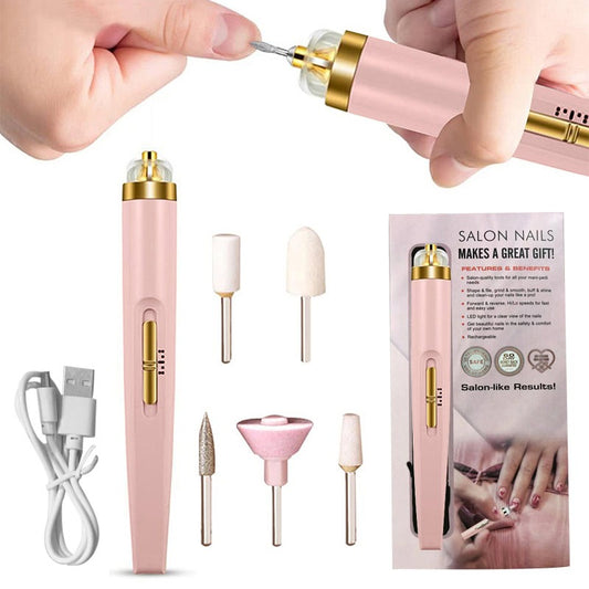 Rechargeable Electric Nail Drill Set – 5-in-1 Manicure & Pedicure Tool
