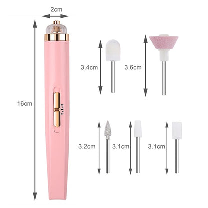 Rechargeable Electric Nail Drill Set – 5-in-1 Manicure & Pedicure Tool
